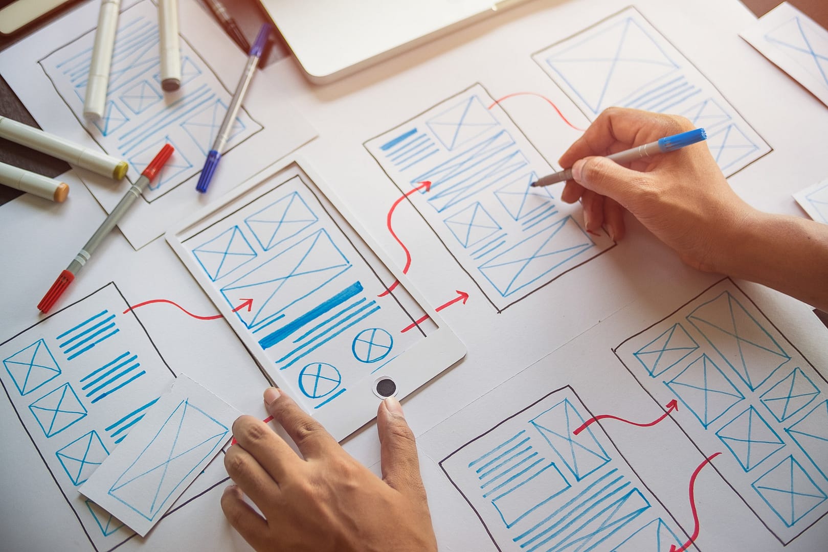 A website being UX designed