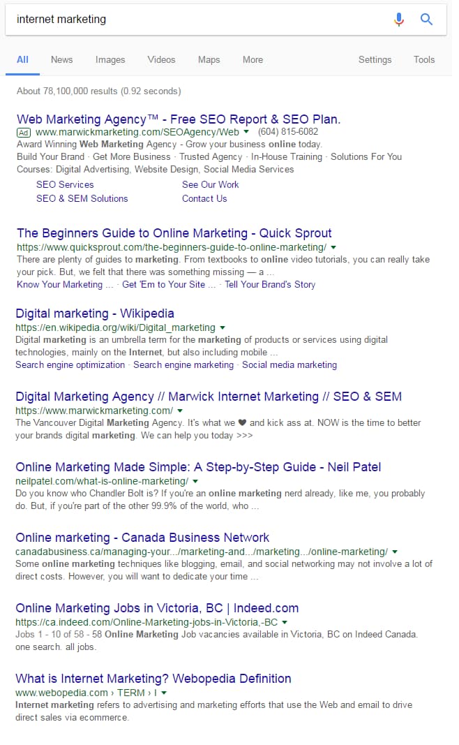 Page titles that do not contain an exact query match occupy most of the results in the search results page.