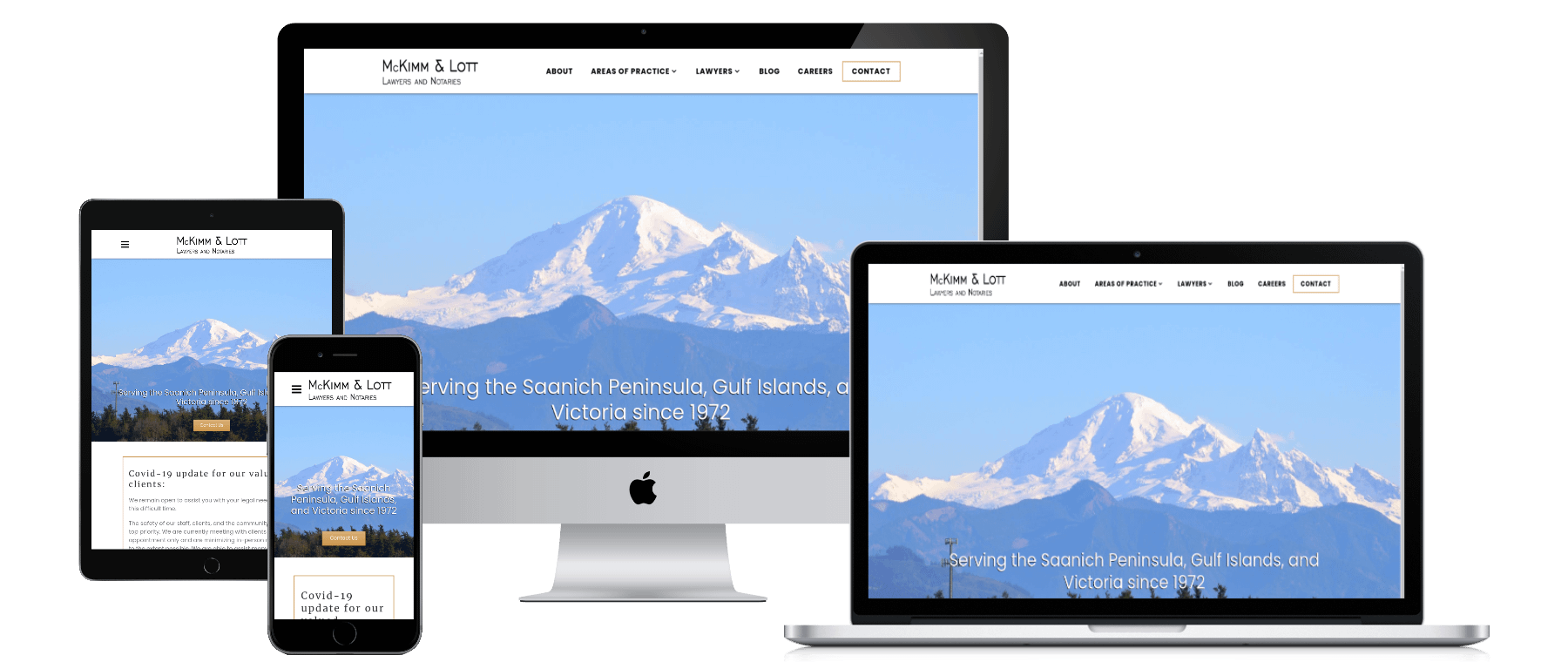mckimm & lott website responsive website mockup